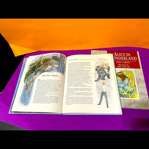 ALICE IN WONDERLAND & PETER PAN HARDCOVER CLASSIC BOOKS NWT BRIMAX 108p. - Picture 4 of 15
